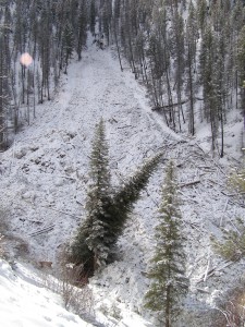 Slide on EFSFSR below Hopeless point on the Stibnite Road