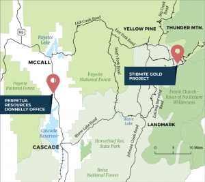 Stibnite Site Map