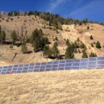 Solar array to power Midas Gold's air monitoring and meteorological system.