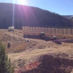 Construction of the air monitoring and meteorological system.